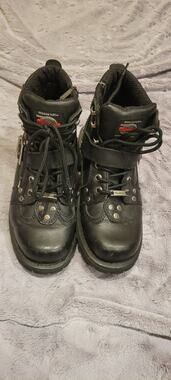 Milwaukee Freedom Flex Leather Motorcycle Boots Womens 8 MB233 Black Biker Moto